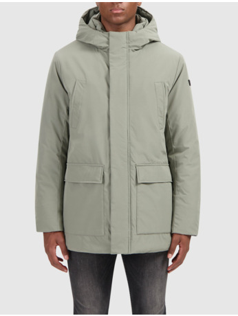 Logo Badge Parka 100% Polyester Mannen