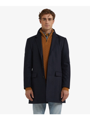 Check Wool Coat Heren