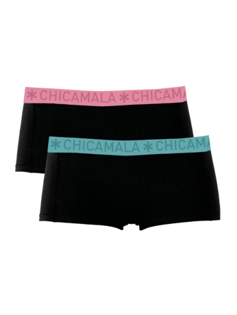 Meisjes 2-pack Boxershorts Effen Black