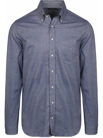 Steppin' Out Overhemd Twill Blauw