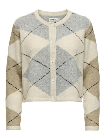 Regular Fit O-Neck Long Sleeves (L/S) Trendy regular fit gebreid vest met knoopsluiting