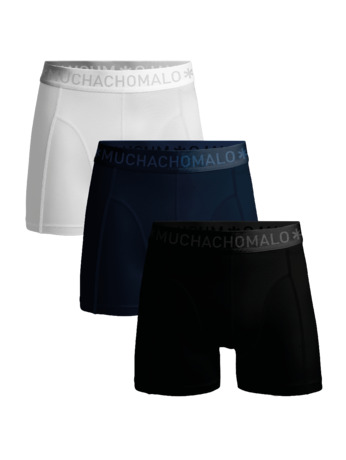 Heren 3-pack shorts effen