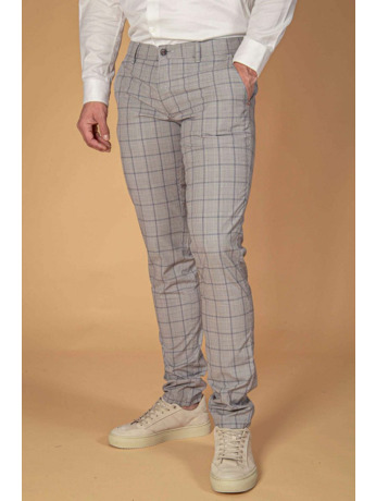 Suitable Chino Pico Grijs Geruit