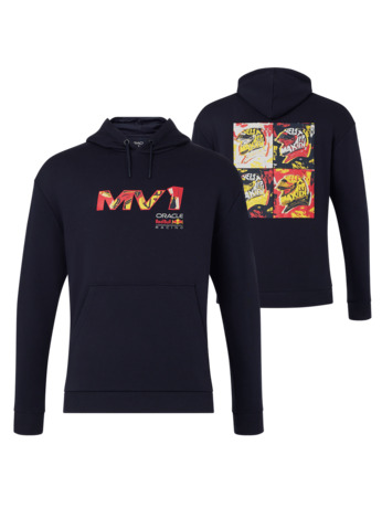 Red Bull Racing Hoodie Night Sky Max Pop Art - Max Verstappen