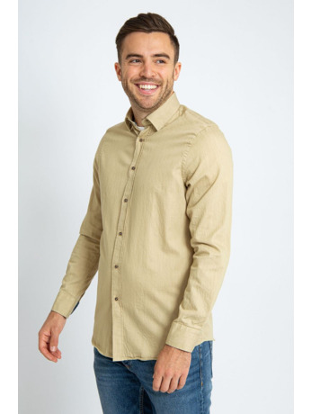 Suitable Overhemd Washed Sand