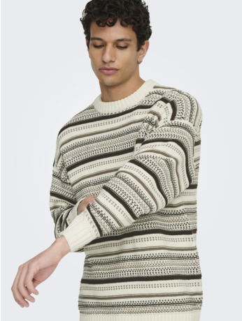 Relaxed Fit Crew Neck Lange Mouwen (L/M) Heren