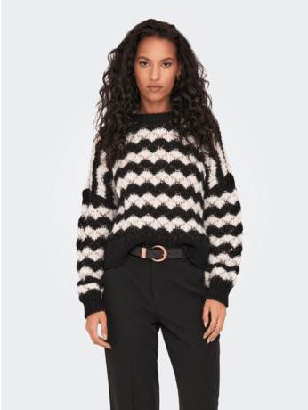 ONLLULU LIFE LS STRIPE O-NECK KNT