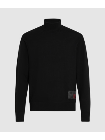 MOCK NECK W/WOVEN LABEL