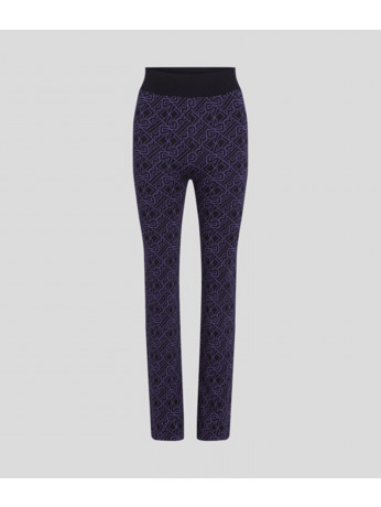 AOP ATHLEISURE FLARE KNIT PANTS