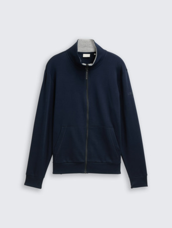 Sweatjack met opstaande kraag