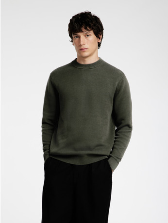 SLHDANE LS KNIT STRUCTURE CREW NECK