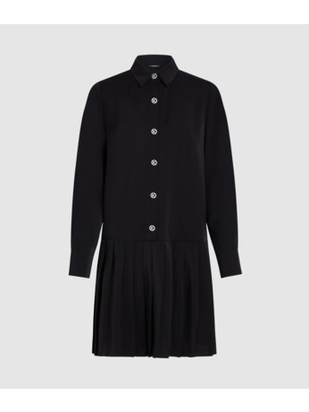 K BUTTONS PLEATED MINI DRESS