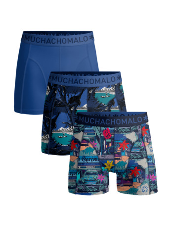 Jongens 3-pack Boxershorts Urbex Jungle Print/Print/Blue