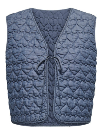 O-Neck Sleeveless (S/L) Lente/zomer gewatteerde bodywarmer met strikdetail