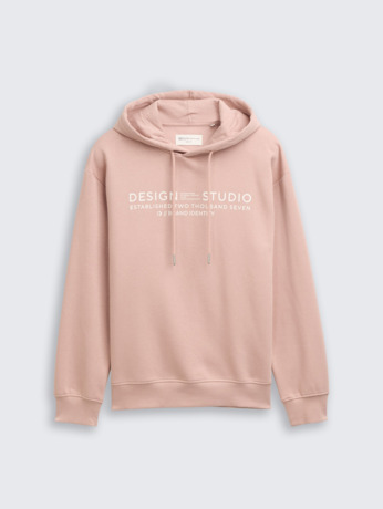 Basic hoodie sweatshirt met print