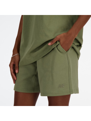 New Balance Dames Fleece Shorts Groen