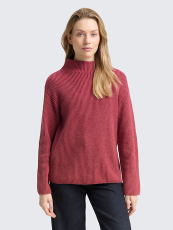 Uitgebreide trui met opstaande Kraag