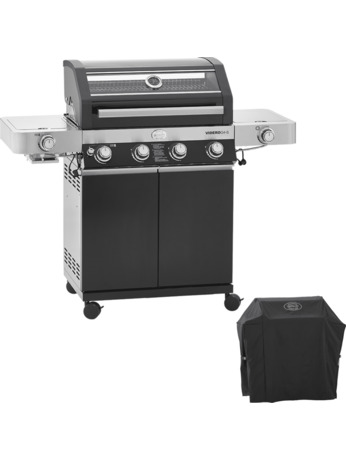 BBQ-Station Videro G6-S Vario+ inkl. Abdeckhaube und Grillplatte