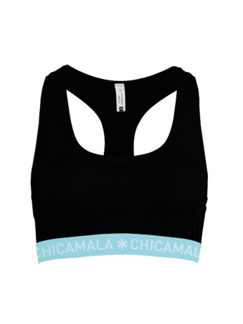 Dames 1-pack racer back effen Black