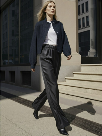 HDMEGAN HW LOOSE SATIN PANT