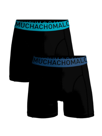 Heren 2-Pack Boxershorts Microvezel Effen Black/Black