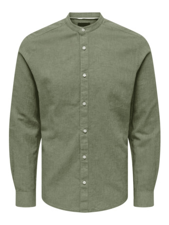 Slim Fit China Kraag Lange Mouwen (L/M) Heren
