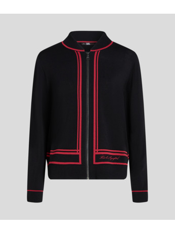 SIGNATURE ZIP UP CARDIGAN