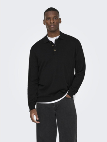 Polo met lange mouwen (L/S) met normale pasvorm Heren