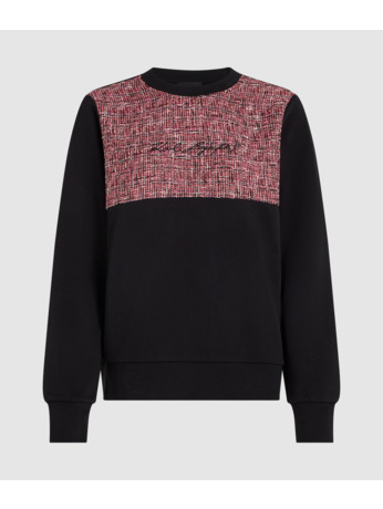 BOUCLE DETAIL SWEATSHIRT