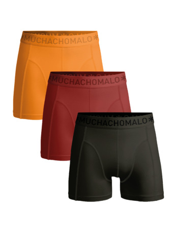 Heren 3-Pack Boxershorts Effen Brown/Yellow