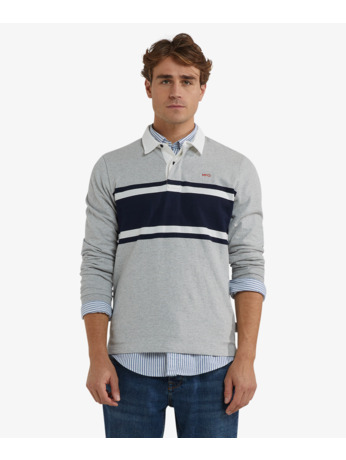 Colourblock Rugby 100% Cotton Heren