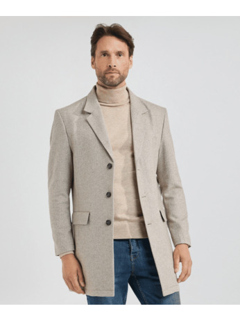 Wool Herringbone Over Coat