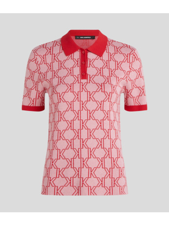 MONOGRAM KNIT POLO S/SLV