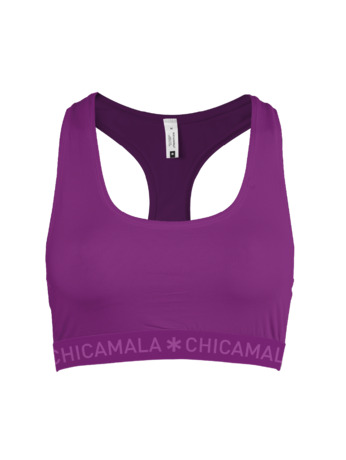 Dames 1-pack racer back effen Purple