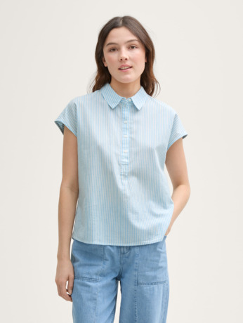 Henley shirt met streeppatroon