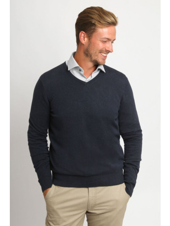 Suitable Respect Vinir Pullover Melange Navy