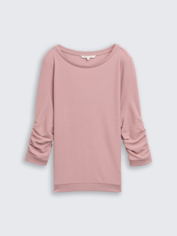 Sweatshirt met wafelstructuur