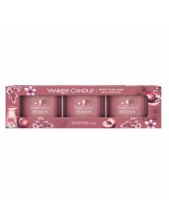 Yankee Candle Sweet Plum Sake Filled Votives 3-pack