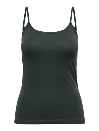 Regular Fit U-Neck Sleeveless (S/L) Regular fit tanktop met knoopsluiting