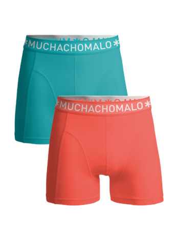 Heren 2-Pack Boxershorts Effen Pink/Blue