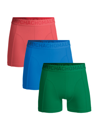 Heren 3-Pack Boxershorts Microvezel Effen Pink/Blue/Green