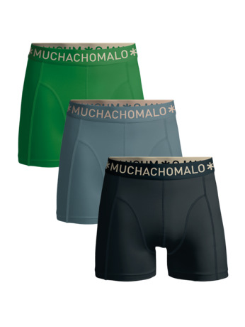 Heren 3-Pack Boxershorts Effen Blue/Blue/Green
