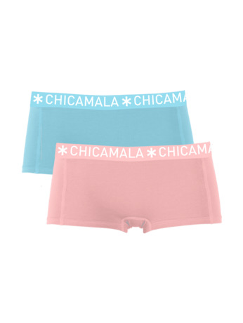 Dames 2-pack Boxershorts Effen Blue/Pink