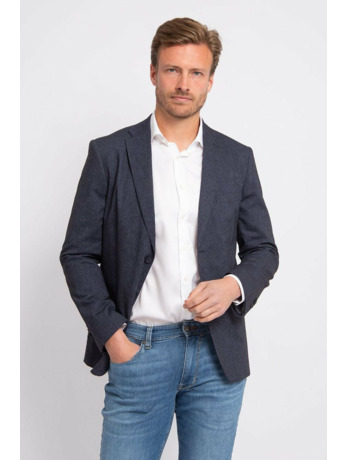 Suitable Blazer Linnen Streep Navy