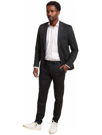 Suitable Kostuum Albatros Melange Antraciet