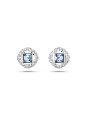 Una Angelic Pierced Earrings Stud MFP Rhodium shiny Montana Crystal