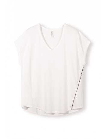 10DAYS Dames V-hals T-shirt Katoen Lyocell