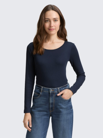 Basic shirt met lange mouwen
