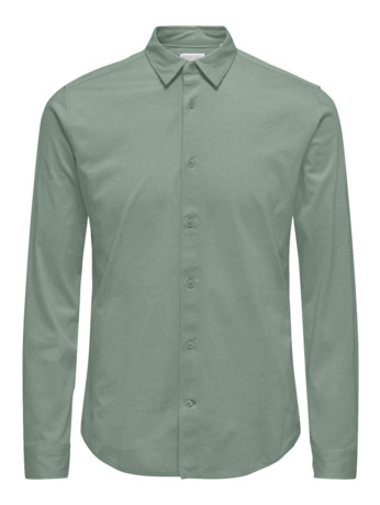 Slim Fit Overhemdkraag Lange Mouwen (L/M) Heren