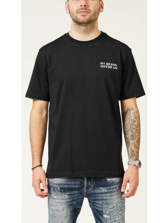 MY BRAND UPSIDE DOWN CHEST BLACK T-SHIRT